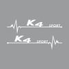 2Pcs Car Styling Side Window Sticker Emblem Decoration For KIA Sportage Ceed Sorento Cerato Optima Picanto Rio Soul Cadenza Niro gbnkr30