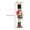 Wooden Nutcracker with Calendar Desktop Ornament Table Centerpiece Christmas Party Decoration for