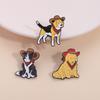3-10pcs/set Cute Animal Enamel Pins Pet Dogs Raccoon Red Eared Rabbit Panda Brooches Lapel Badge Funny Jewelry Gifts for Friends