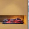 Resin Electric Fireplace Lamp Simulation for Home Bedroom