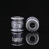 Antique-Finish Vajra Scepter Beads: Color-Preserving Silver Six-Syllable Mantra Spacer for DIY Tibetan Bracelets