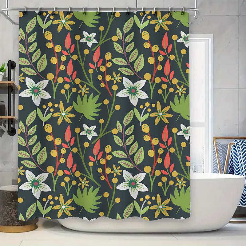 

Colorful Animal Print Shower Curtain Modern Geometric Design For Bathroom Decorations Perfect Gift Idea W60H190(CM)-1 Pcs