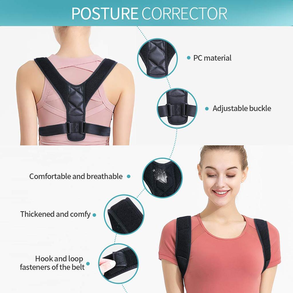 Posture Corrector Adjustable Size Back Brace Shoulder Protector Belt Support Men and Women Gym Fitness Back Care Guard Strap