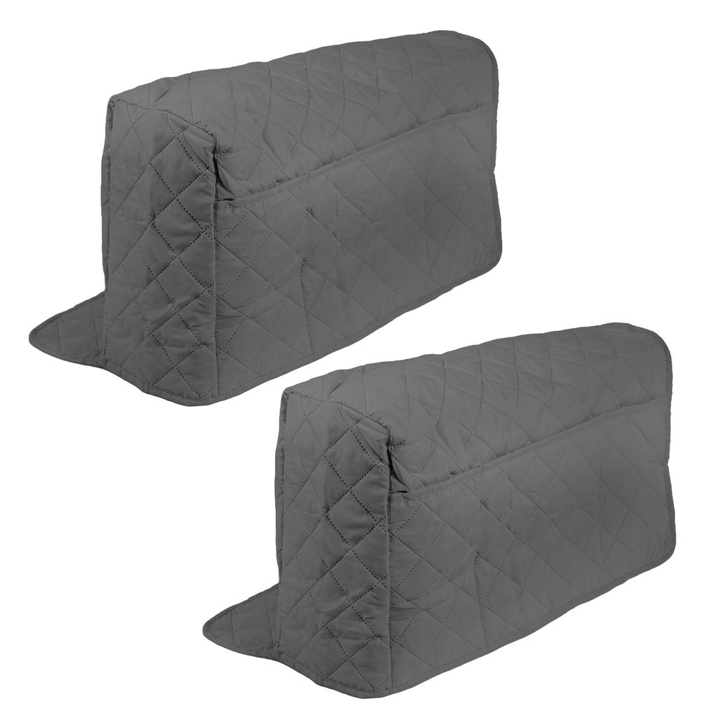 2Pcs Waterproof Sofa Armrest Cover Multifunction Sofa Arm Furniture Protector with Side Pocket for Storing TV Remote Phone Items
