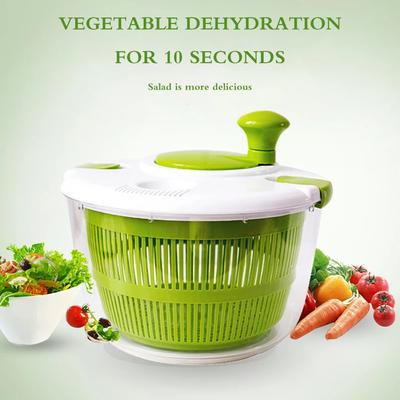 CALDO Ultimo Centrifuga per Insalata Calda Lavaggio e Asciugatura Grandi Asciugatrici Buono Verdura Nuovi Ciotole Verde Disidratatore per Verdure