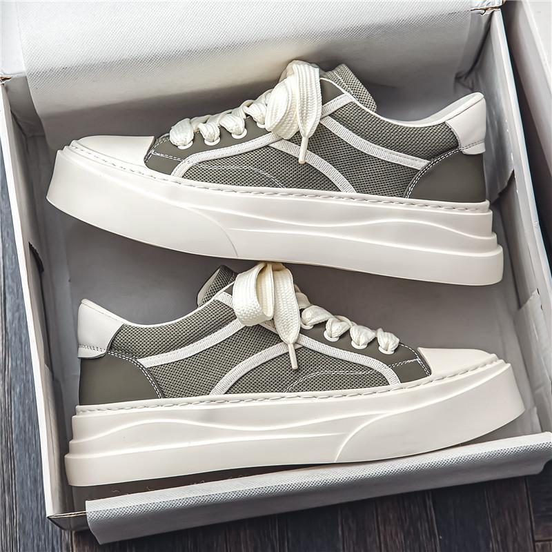 

Men s shoes spring new fashion platform canvas casual shoes low-top niche comfortable board shoes 44