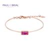 PAULBRIAL [SILVER] PPSB001S (PG) July Ruby Birthstone Baguette Bracelet