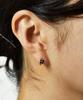 Helene Jewelry 14K Black Cotton Flower One-Touch Gold Earrings