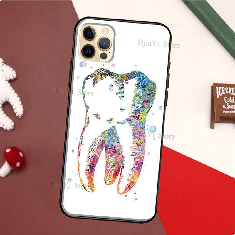 The Dentist Tooth Phone Case For iPhone 13 12 11 14 Pro Max Mini XS X XR 6S 7 8 Plus SE 2020 Soft Cover Case