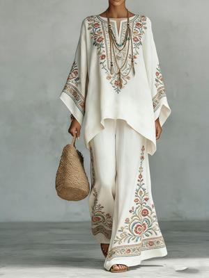 2026 Spring European Trend: Versatile Casual Temperament Round Neck Two-Piece Set