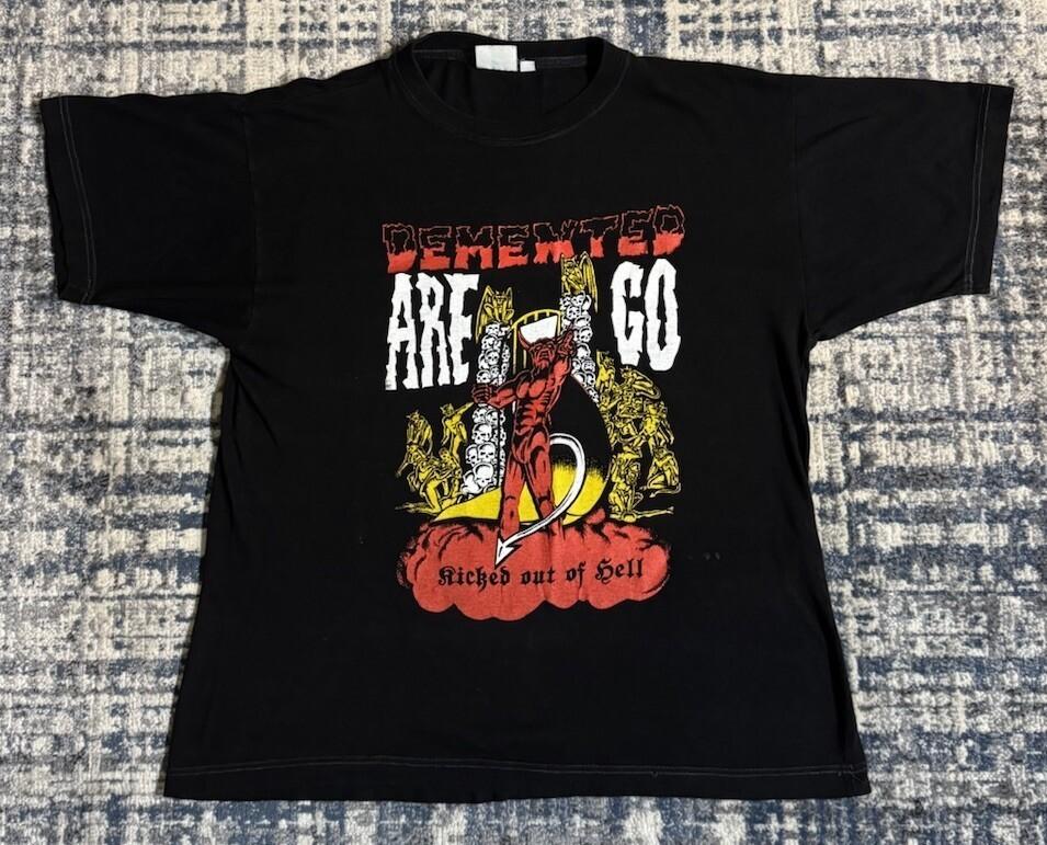 Винтажная футболка Demented Are Go Band Kicked Out Of Hell Унисекс S-4XL L