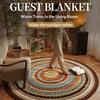 Swivel Chair Floor Mat Retro Ethnic Style High-end Sofa Coffee Table Mat Light Luxury Round Cloakroom Dirt-resistant Living Room Carpet