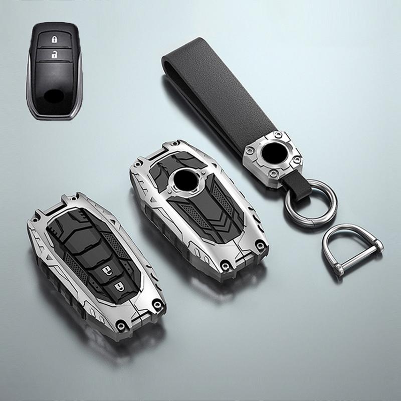 Car Key Case Fob Cover Holder Shell For Toyota Yaris Cross Hilux Innova Fortuner Camry Land Cruiser 200 300 Prado Crown TLK 200