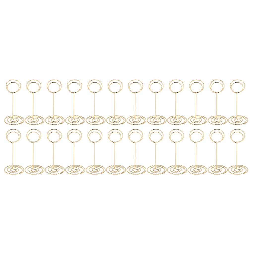 24PCS Table Number Holder 85mm Height Stainless Steel Multifunctional Wire Picture Holder