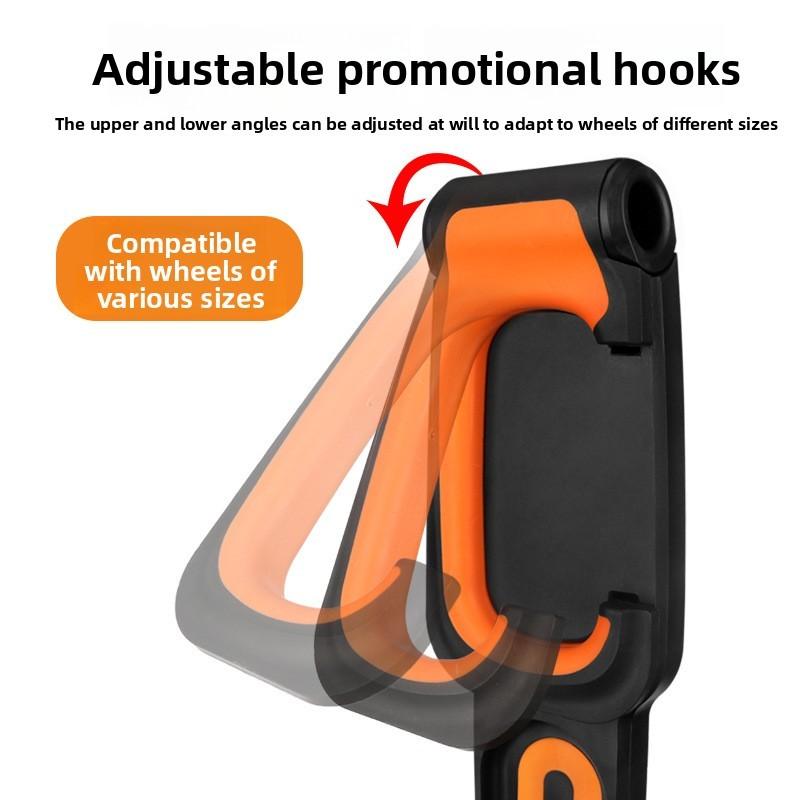 Bicycle Wall Mount Hanger With Foldable Design For Outdoor Storage And Display