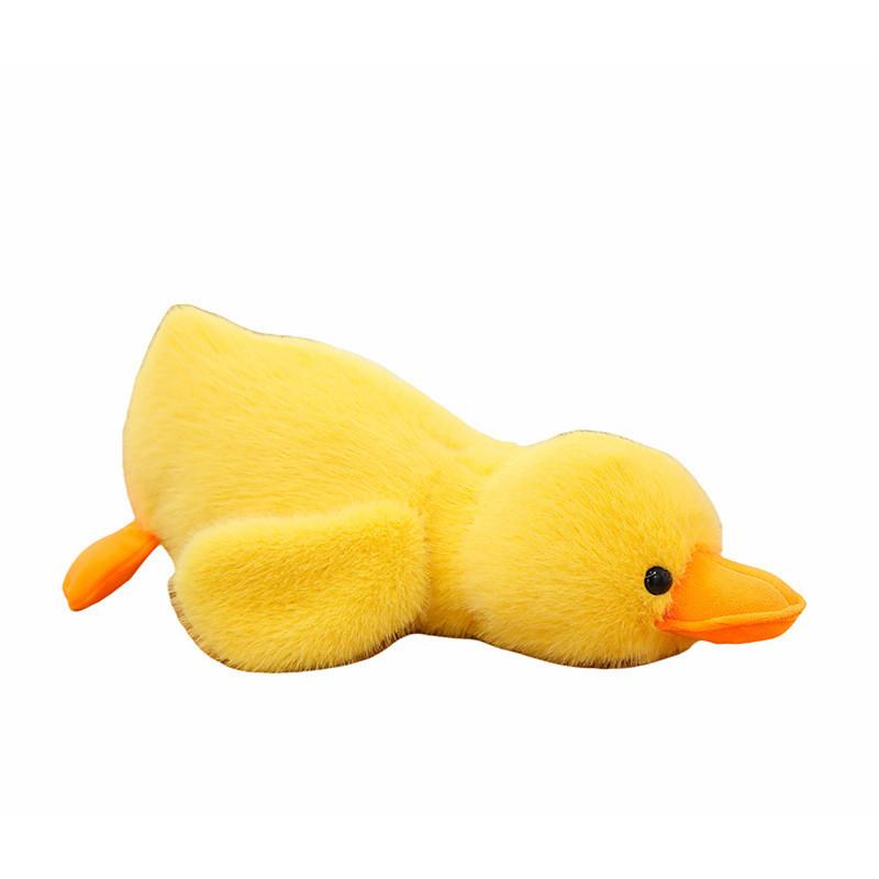 Cartoon Pink Puffed White Duck Plush Toy With Soft Pp Cotton For Kids Bedroom Decor