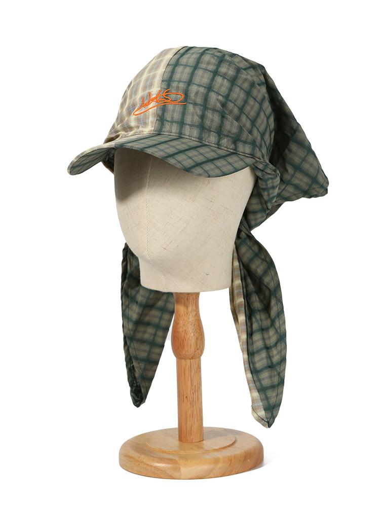 Street Style Karierte Farbblock Turbanmütze für Damen UV-Schutz Sonnenhut Skateboard Baseballkappe