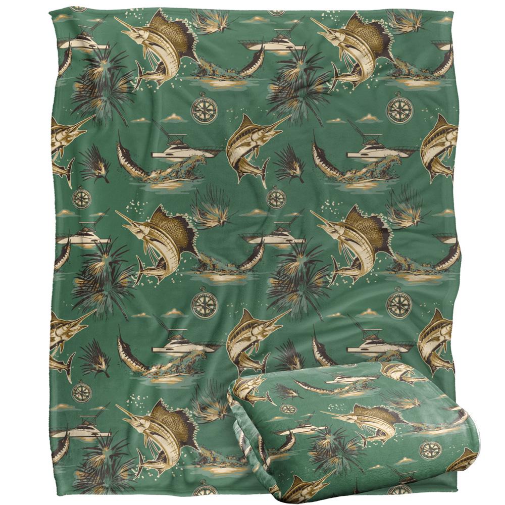 JQ Licensing Silky Billfish Fishing Supersoft Blanket