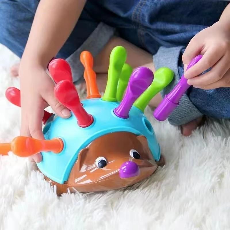 Hedgehog Educational Toy Hand-eye Coordination Fine Motor Skills Training Baby Development Toys For Kids Montessori Sensory Toys