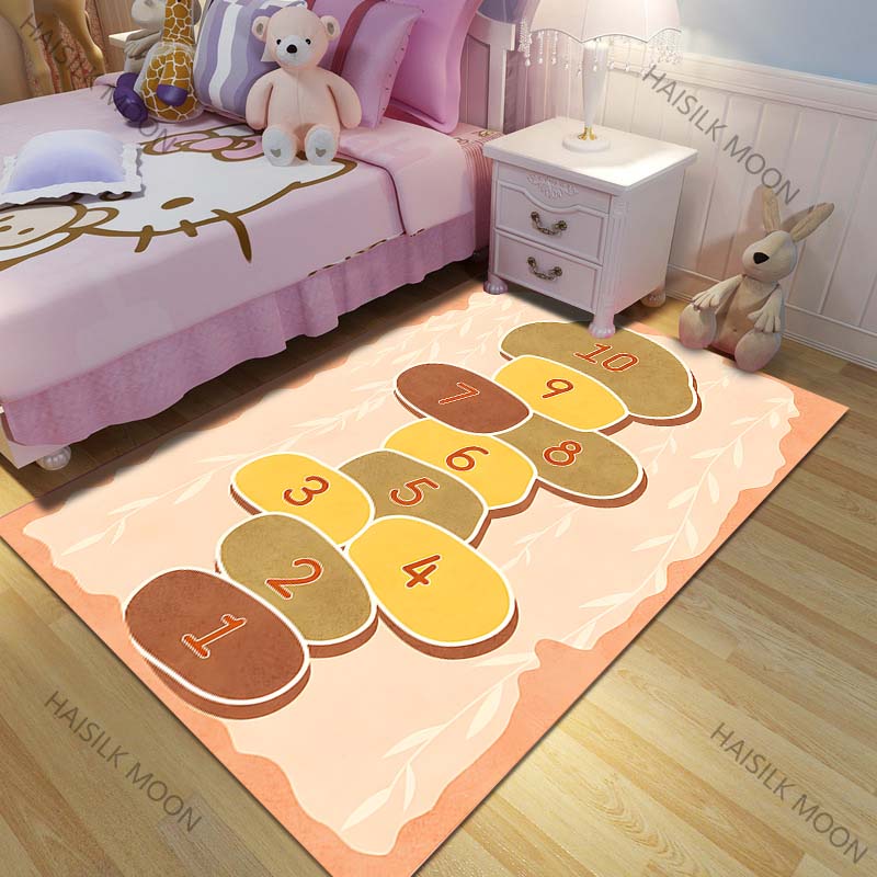 1 Stück Cartoon Hüpfspiel Spielteppich für Wohnzimmer Schlafzimmer Sofa Fußmatte Heimdekor Rutschfeste Bodenmatte Große Größe Luxusgeschenke