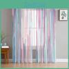 Stripes For Modern Curtains Rainbow Living Room Transparent Tulle Curtains Window Sheer For The Bedroom Accessories Decor