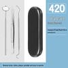 Dental Oral Care Tool Set: Stainless Steel Mouth Mirror, Probe, Tartar Remover, Toothpick