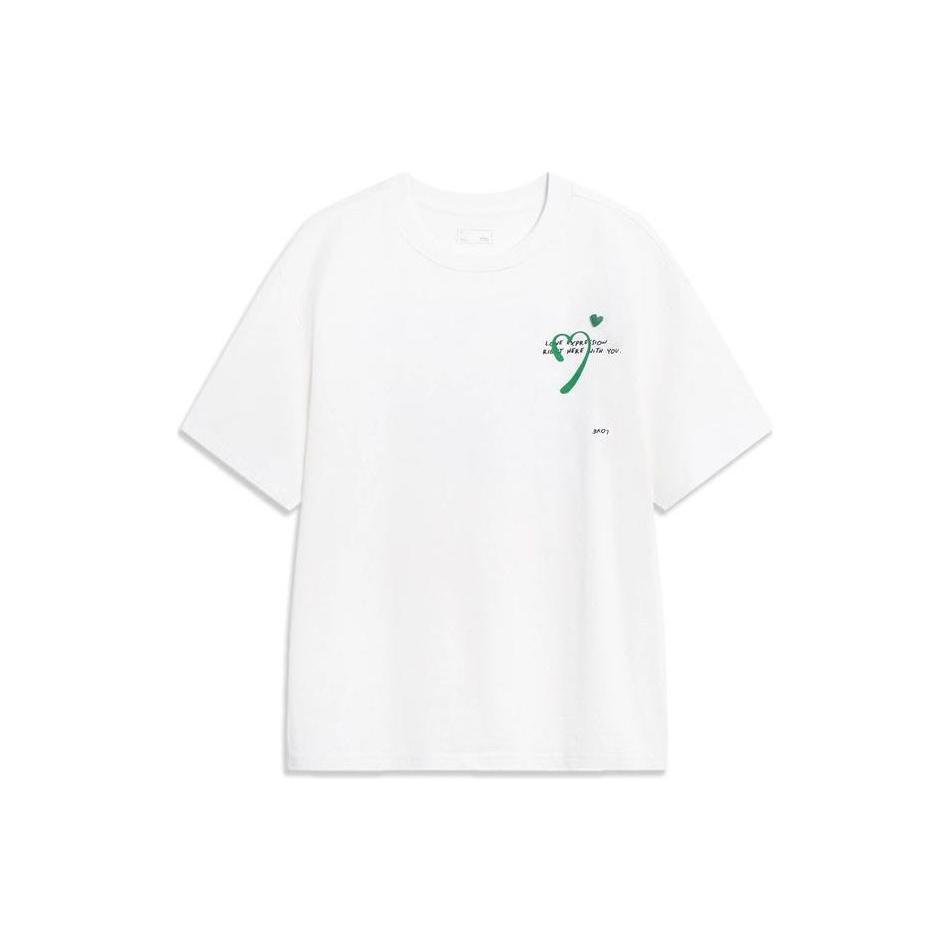 Li-Ning Heart Graphic T-shirt White Men s AHST627-1 S