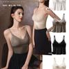 Antibacterial Slimming Lace Silk Camisole: Women's Wireless Collarbone Bra Lingerie