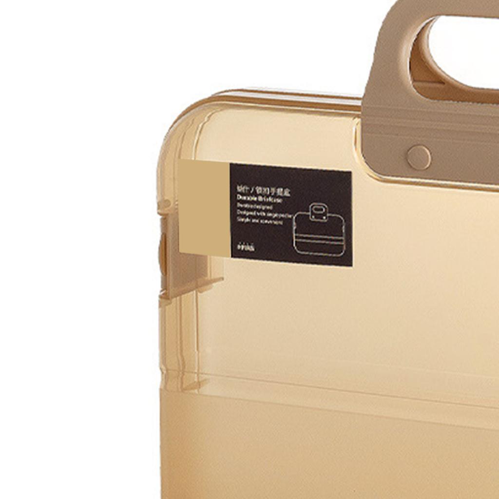 Custodia per Documenti Trasparente Multiuso Grande Capacità Antipolvere Impermeabile Formato A4 Portatile Custodia per Progetti per Ufficio Scuola