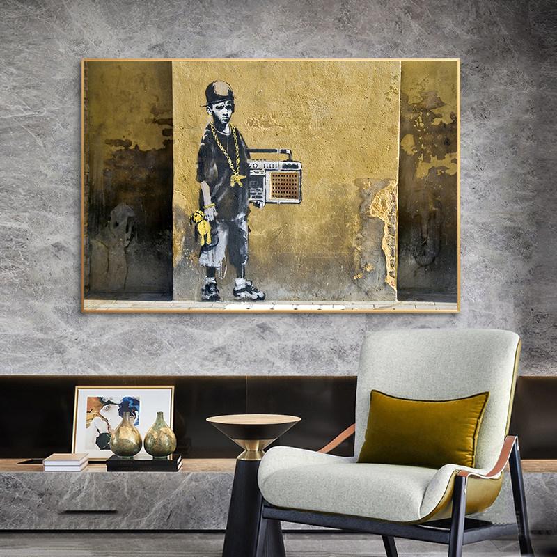 

Искусство Бэнкси, абстрактный портрет, холст, уличный поп-арт, постеры и принты, картины на стене, картины для домашнего декора гостиной 40*80cm