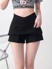 Autumn High Waist Black Slit Skirt for Women - Spicy, Hip-Hugging, Short Skirt Design