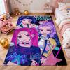 Kpop Demon Hunters Neon Stage Indoor Rug Nonslip Thick Carpet For Entryway Home Party Decor Valentine'S Day Gift