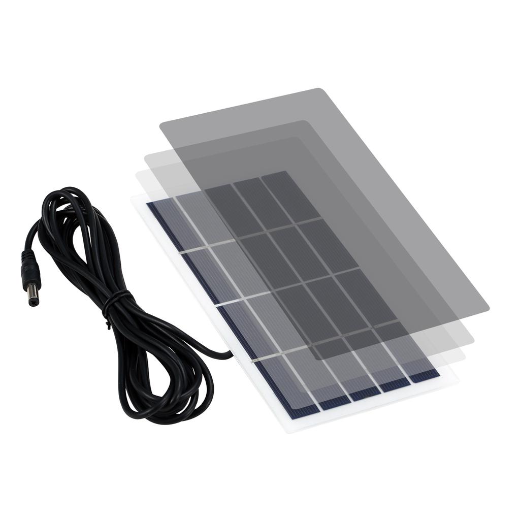 2W 5V solcellepanel med DC-port polykrystallinsk silisium solcelle DIY vanntett camping bærbar