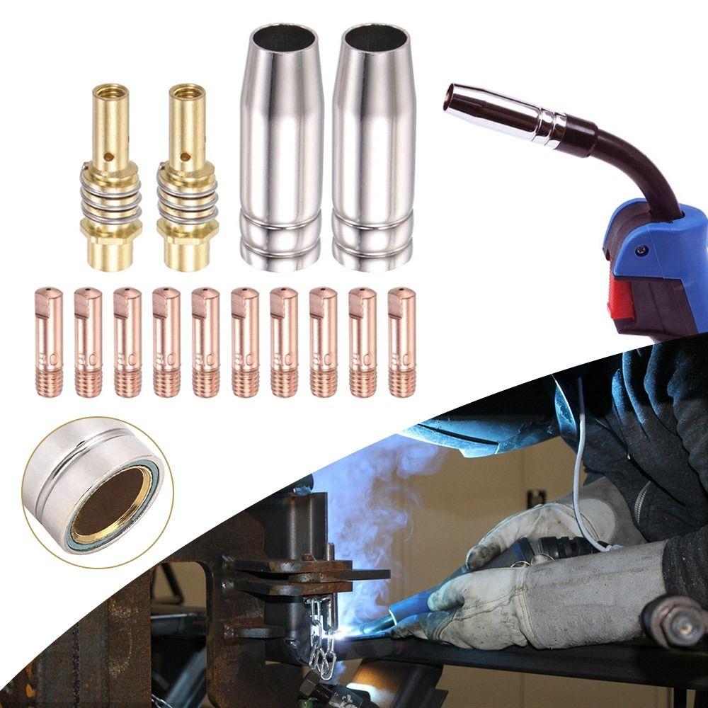 14PCS Connecting Rod Welding Nozzle Kit Conductive Contact Tips  Tool Accessories