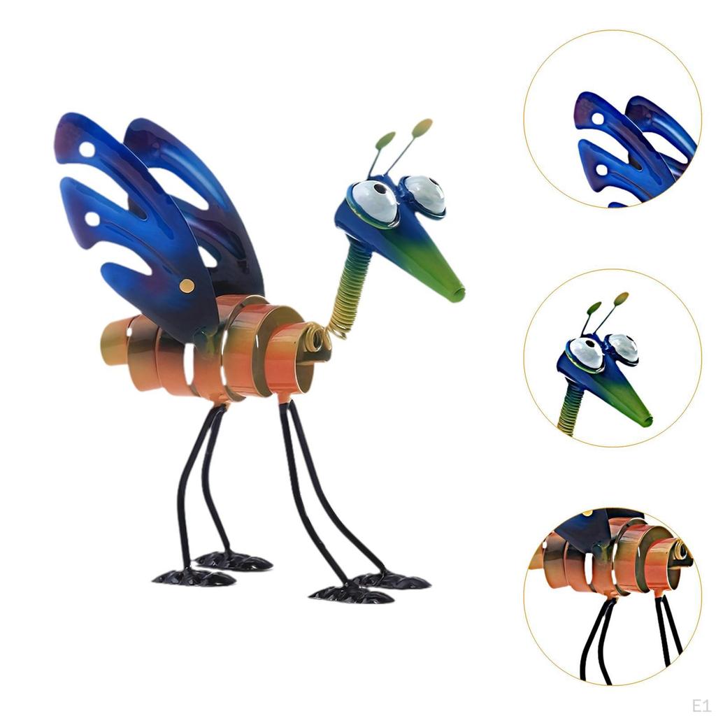 Metal Grasshopper Garden Decor Yard Art 5.12x5.83inch Birthday Gift Lawn Ornament Outdoor Sculpture