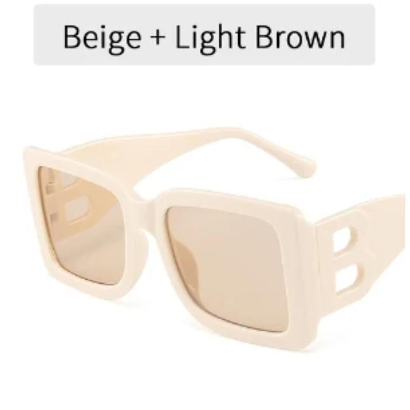 Damesolbriller Damer Trendy Designer Firkantede Solbriller menn Klassisk Svart Luksus Retro B-Dekorative Nyanser Briller
