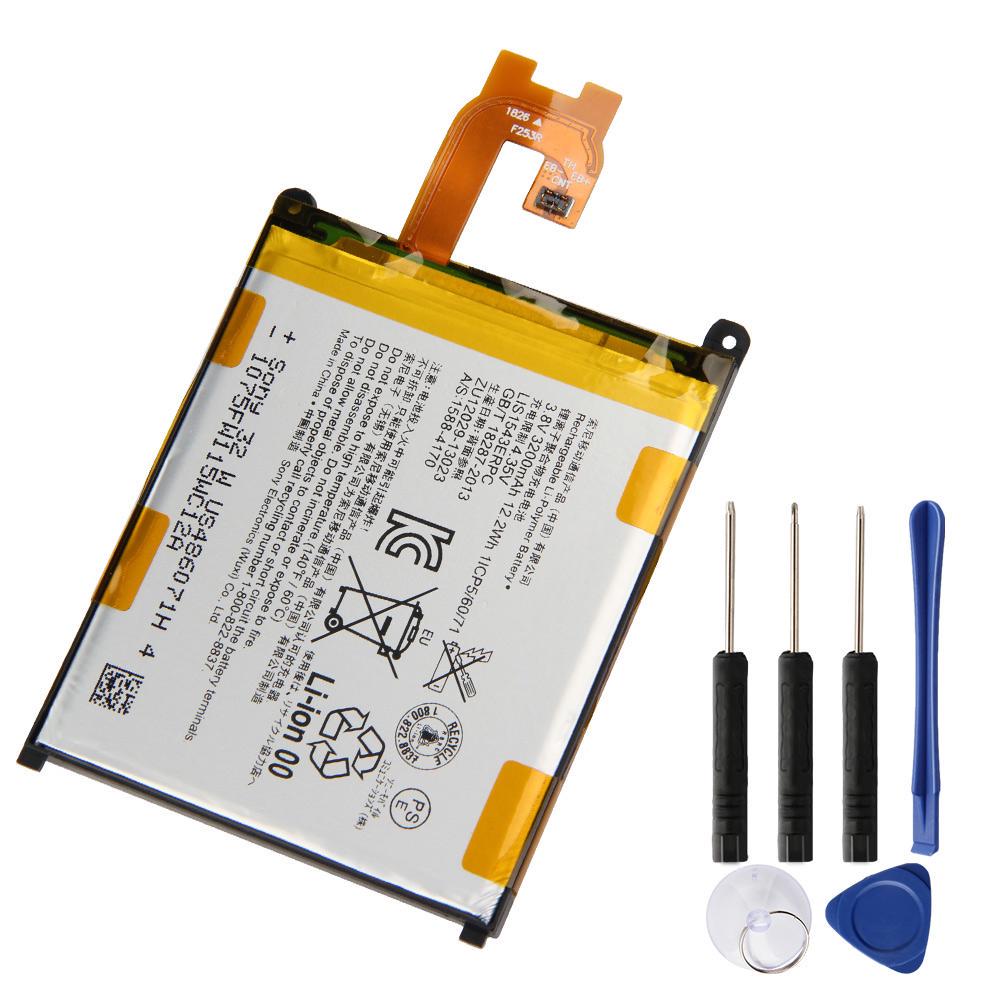 Rechargeable Lithium Battery For SONY Xperia Z2 L50w Sirius SO-03 D6503 D6502 LIS1543ERPC Phone Battery 3200mAh