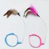 Silicone Cat Collar Toy with Bell Adjustable Teasing Wand Cats Interactive Feather Collar Toys Self-Entertaining Pet Supplies for Play All Day