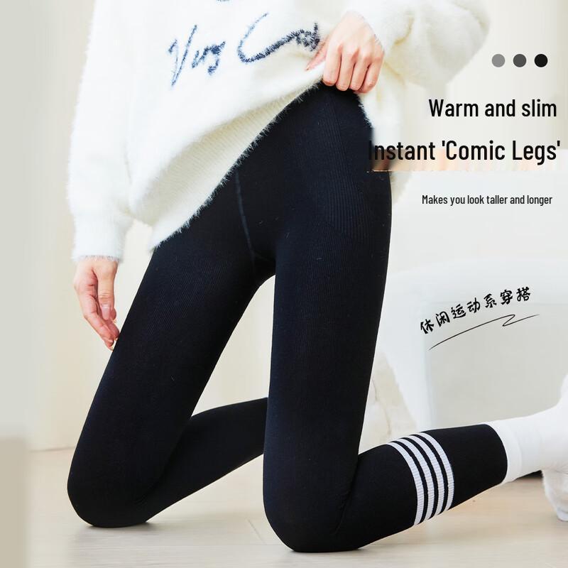 

Lansha Women s Vertical Stripe Shaping Leggings One Size