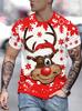Christmas Mens T-Shirt Summer Funny Santa Claus Print Men's Clothes O-Neck Men's Short Sleeve T-Shirts Loose Vintage Y2k Clothes