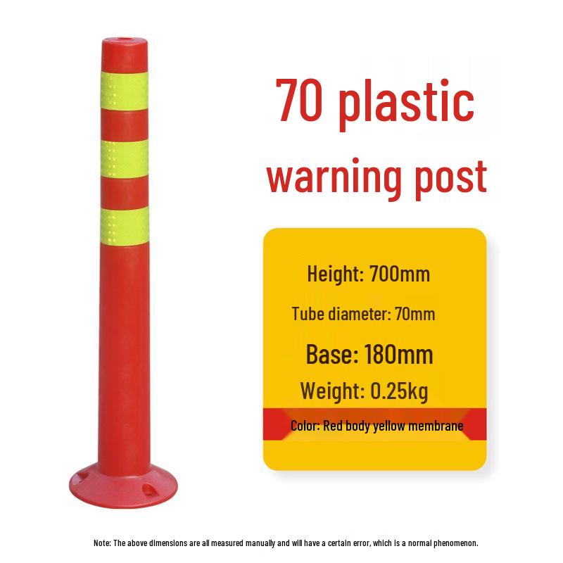 Reflective Elastic Traffic Bollard: PU Anti-Collision Post & Rubber Road Barrier