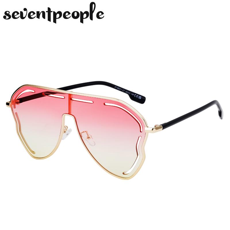 Oversized Square Shield Sunglasses Women Big Frame  Luxury Brand Butterfly One-Piece Sun Glasses For Ladies Eyewear UV400