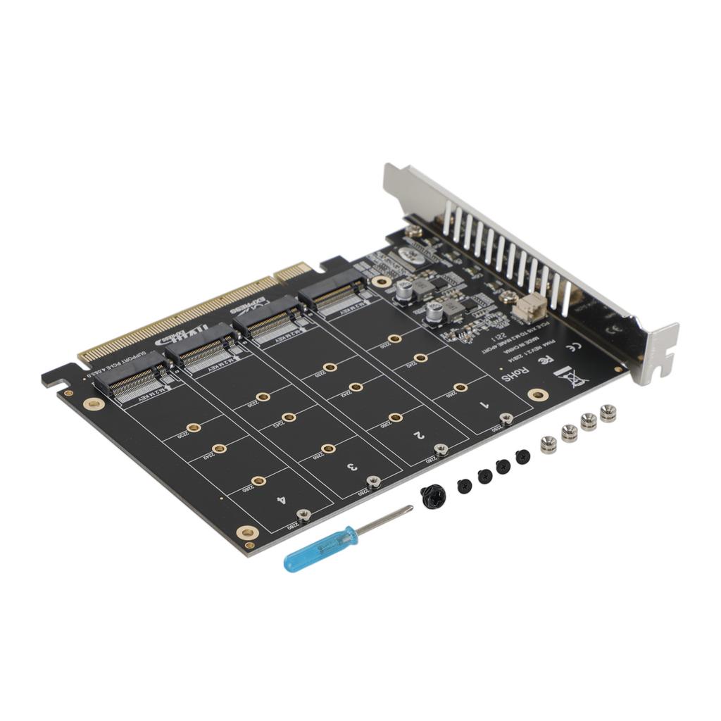 PCI-E Signal Split Array Card PH44 X16 NVME 4 Disk Array Card Support M.2 SSD
