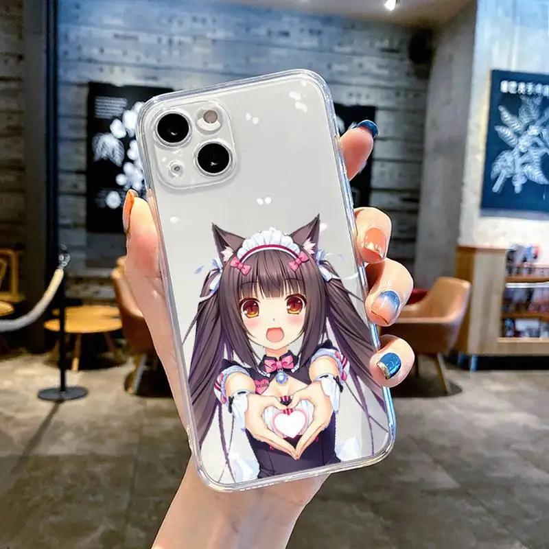 Chocola Nekopara Anime Phone Case For IPhone 16 15 14 13 12 11 Mini Pro Max X XR XSMax 7 8 Plus SE20 Transparent Cover