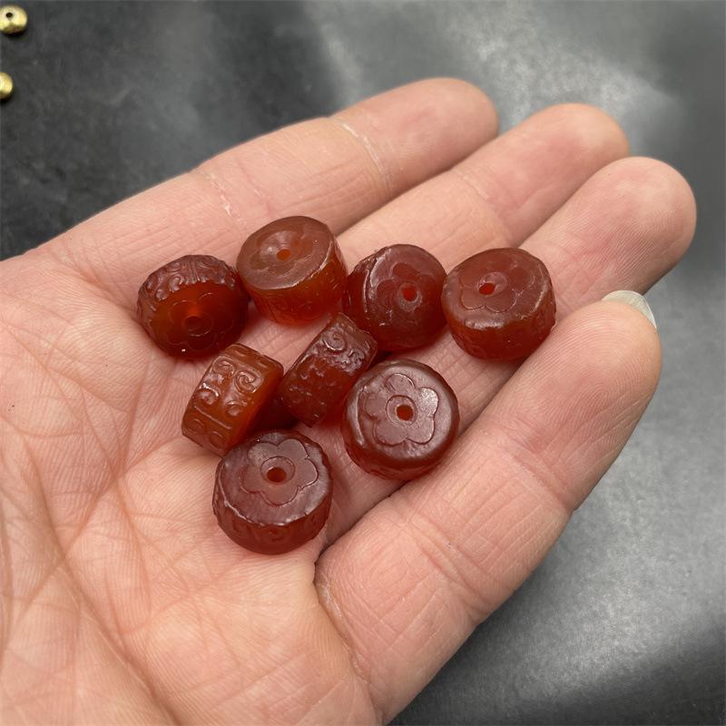 14mm Spiral Carved Agate Spacer Beads - Jade DIY Jewelry Accessory Loose Bead Separators