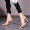 Baotou word with thin heel sandals women 2025 spring and summer sexy pointed small man with skirt high heel sandals women