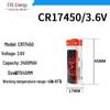 EVE Lithium CR17450 3V Battery for Water/Electric Meters, Flowmeters, RAM, PLC