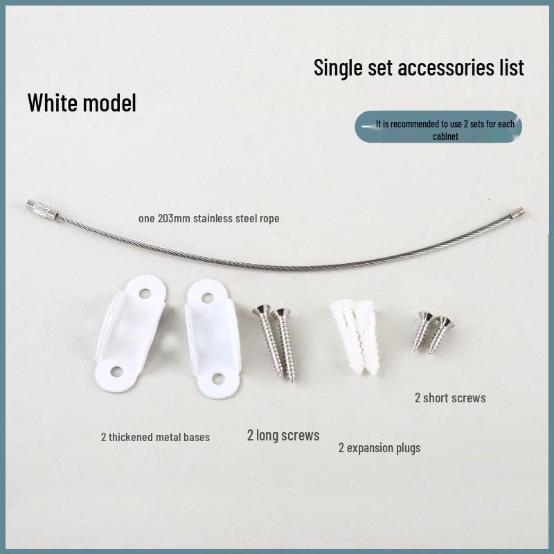 

Настенный анкер против опрокидывания мебели для шкафов, книжных шкафов, обувниц и гардеробов