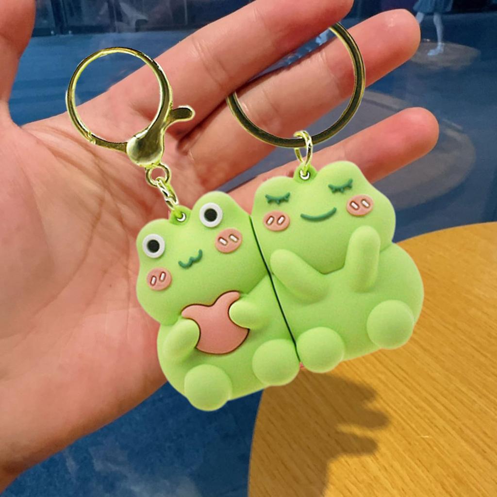 [Gevrkjenp] Magnetic Keychain for Couples, Magnetic Keychain for Couples | 2X Cartoon Animal Bag