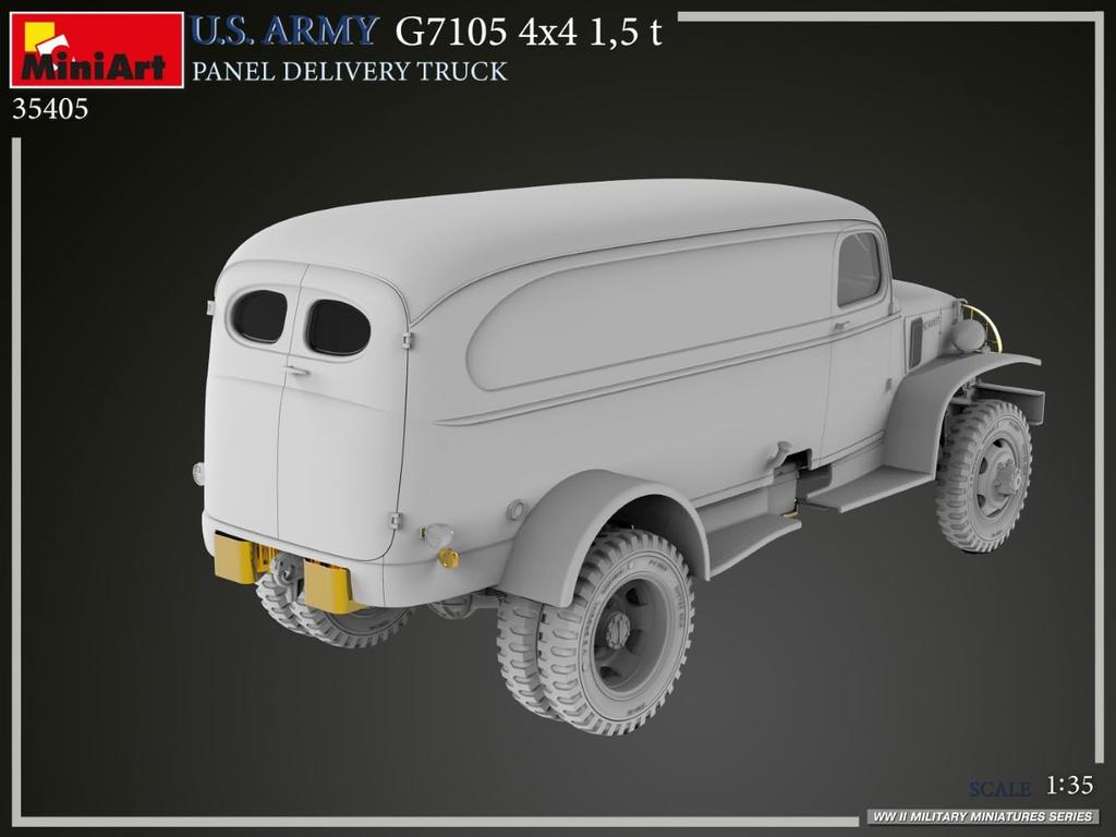 MiniArt Масштаб Американский G7105 4x4 Панельный фургон Пластиковая модель MA35405 1/35 1,5 тонны